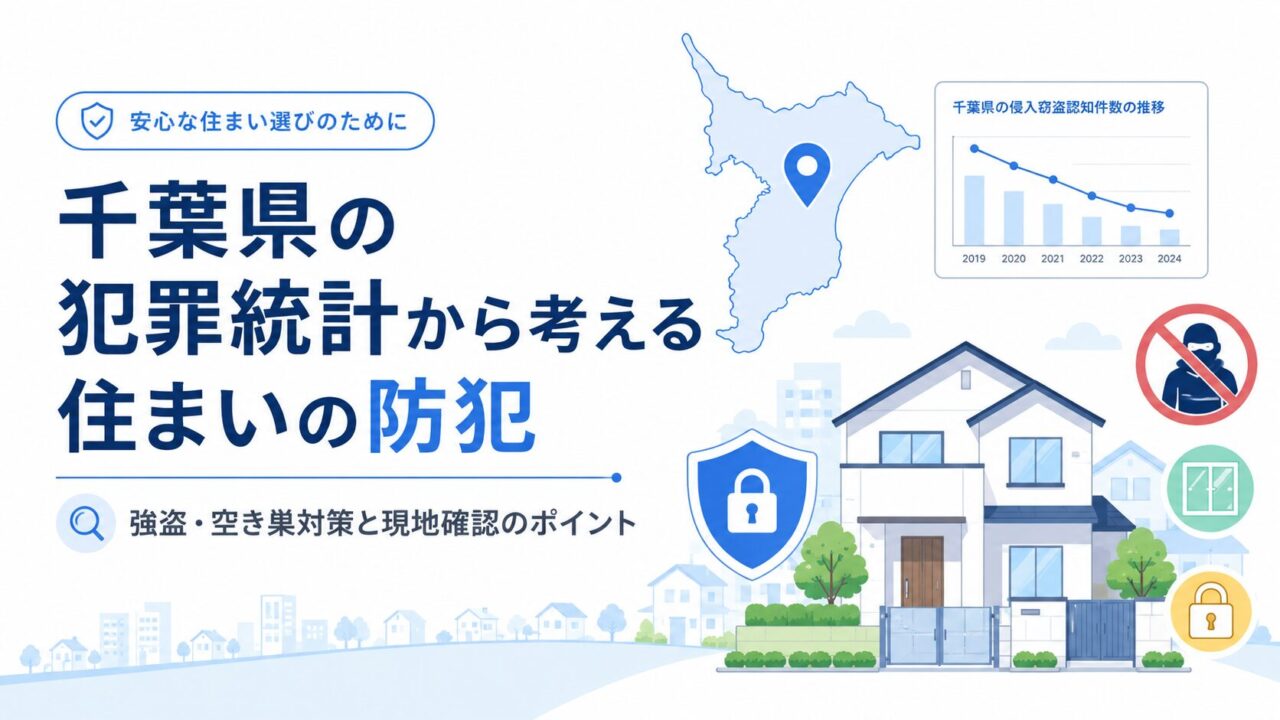千葉県の犯罪統計から考える住まいの防犯｜強盗・空き巣対策と現地確認のポイント