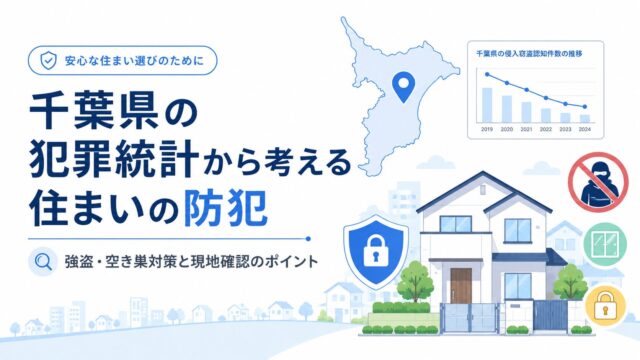 千葉県の犯罪統計から考える住まいの防犯｜強盗・空き巣対策と現地確認のポイント