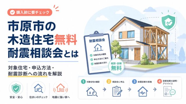 市原市の木造住宅無料耐震相談会とは｜対象住宅・申込方法・耐震診断への流れを解説