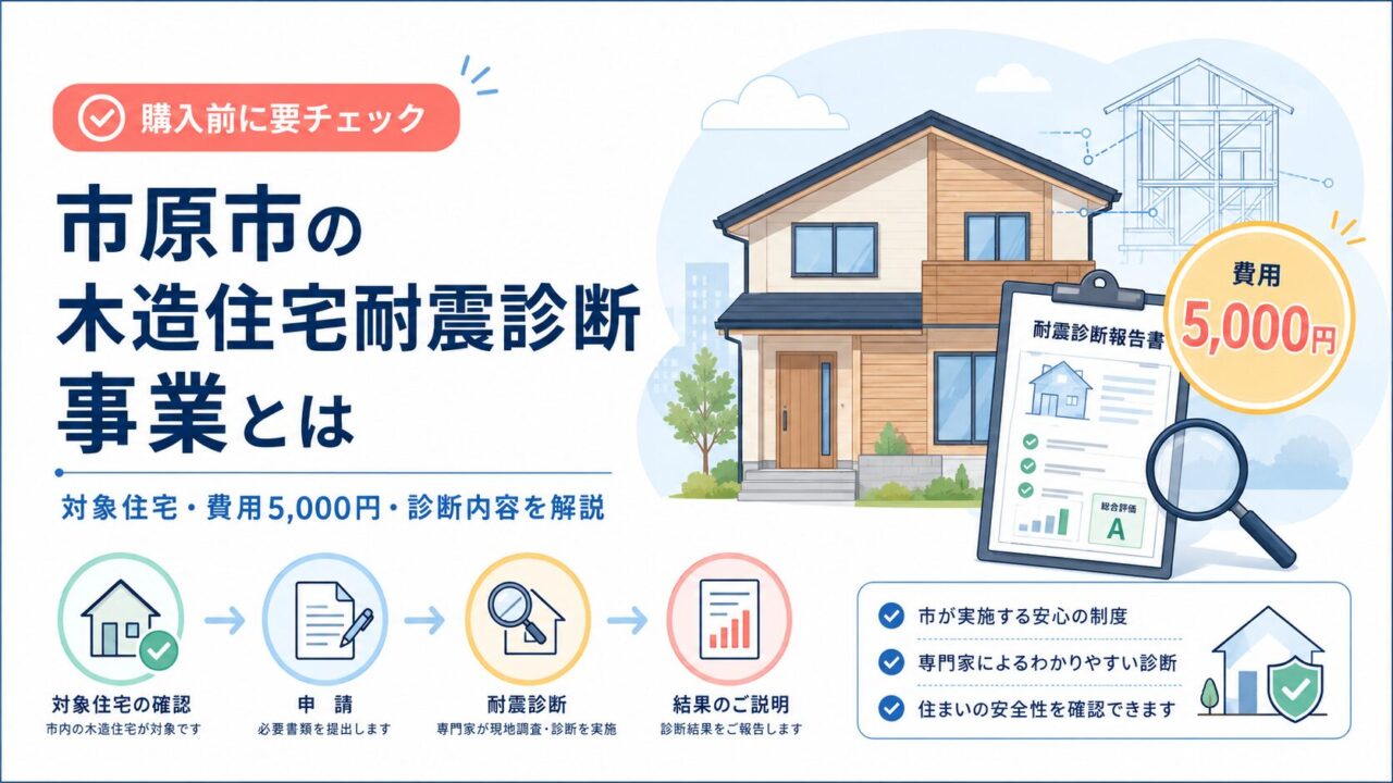 市原市の木造住宅耐震診断事業とは｜対象住宅・費用5,000円・診断内容を解説