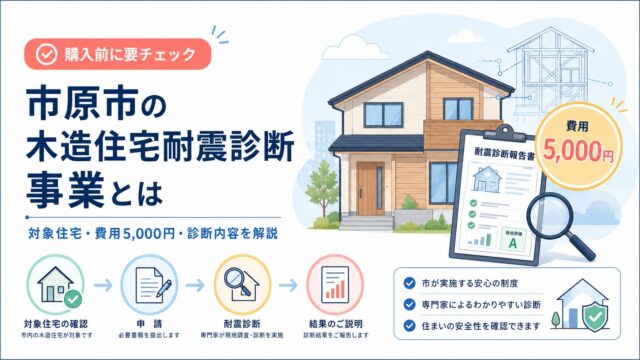 市原市の木造住宅耐震診断事業とは｜対象住宅・費用5,000円・診断内容を解説