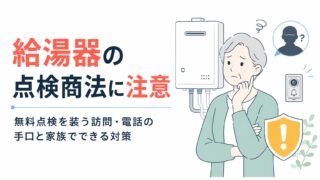 給湯器の点検商法に注意｜無料点検を装う訪問・電話の手口と家族でできる対策