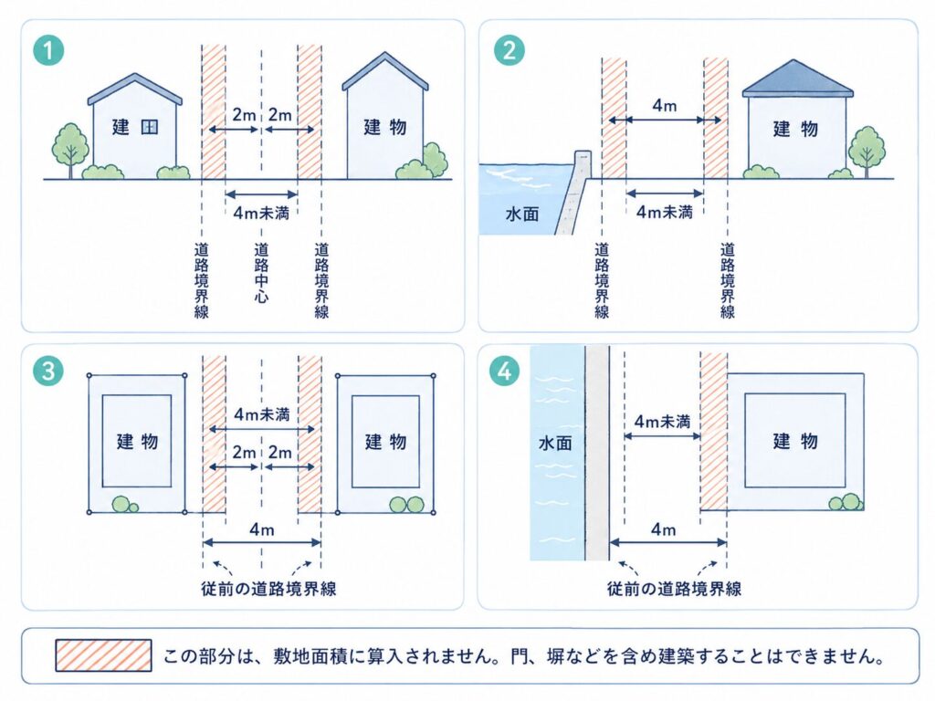 セットバックの例を示した図