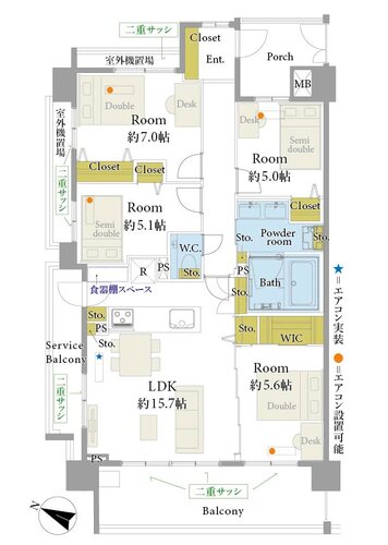 仲介手数料無料：新規リノベーション工事完成｜グランシーナ蘇我ザ・プレミアム8階　5,599万円