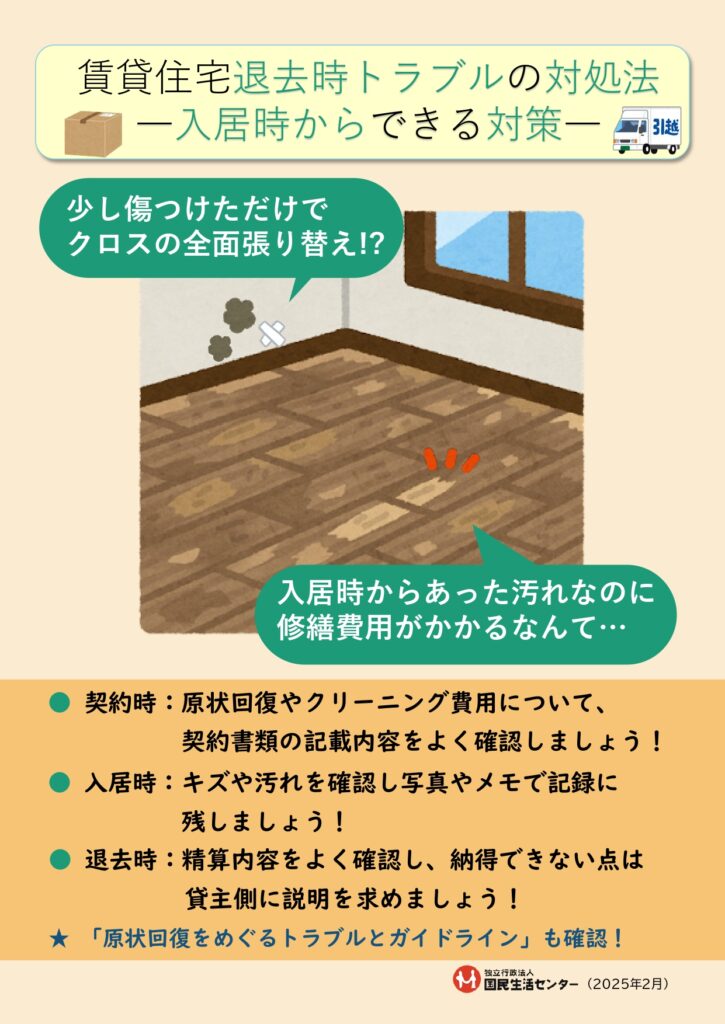 賃貸住宅退去時トラブルの対処法