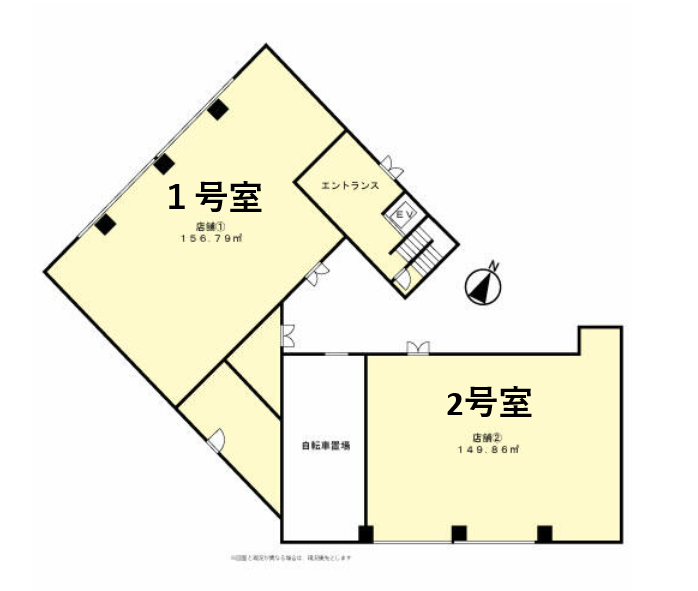 AZZURRO CASA(アズーロカーサ)1号室・2号室間取り