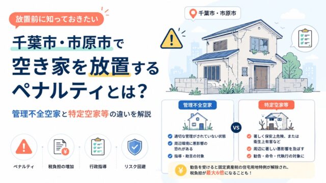 千葉市・市原市で空き家を放置するペナルティとは？管理不全空家と特定空家等の違いを解説