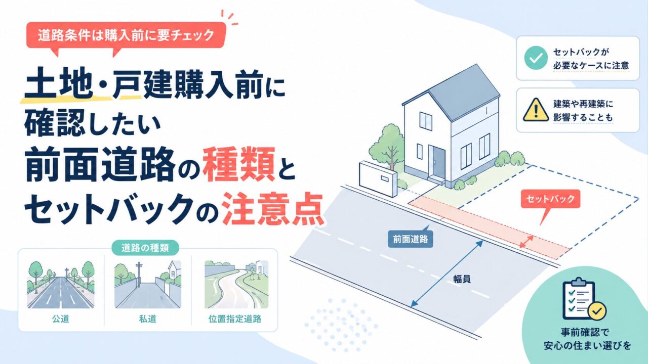 土地・戸建購入前に確認したい前面道路の種類とセットバックの注意点