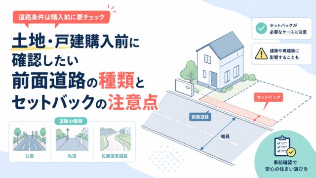 土地・戸建購入前に確認したい前面道路の種類とセットバックの注意点