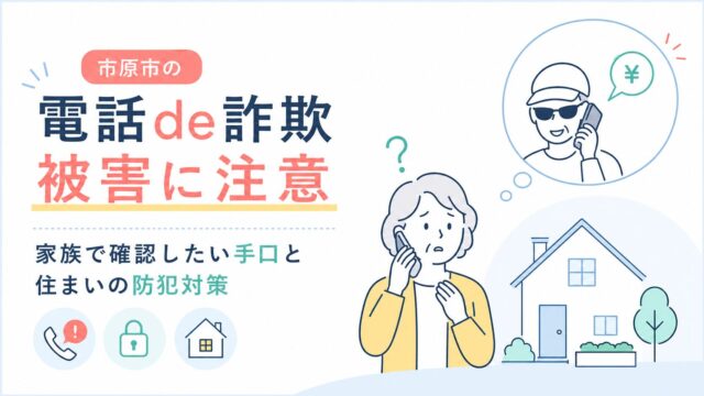 市原市の電話de詐欺被害に注意｜家族で確認したい手口と住まいの防犯対策