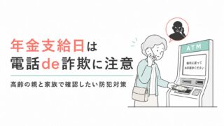 年金支給日は電話de詐欺に注意｜高齢の親と家族で確認したい防犯対策