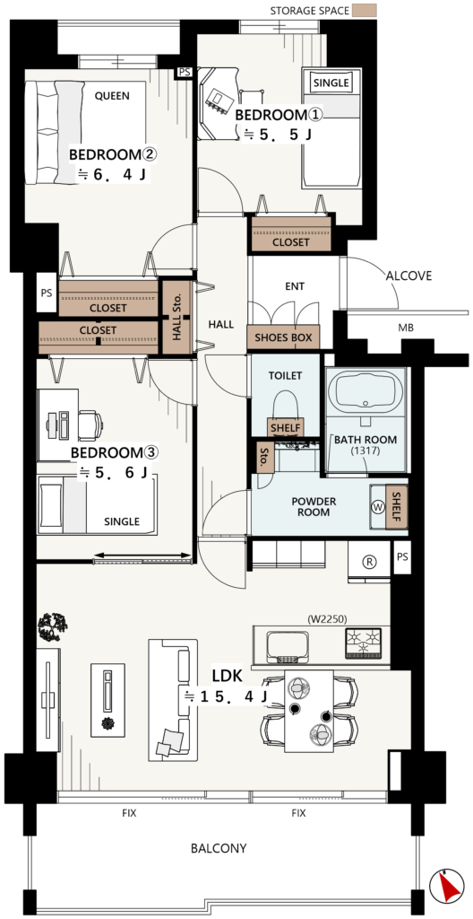 【仲介手数料0円】グランドメゾン西船橋2階｜4,478万円