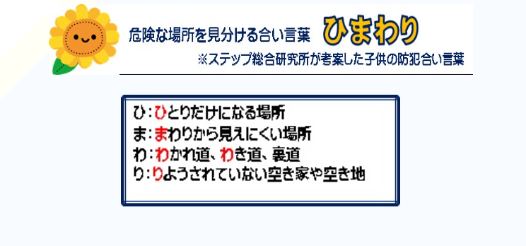 一人ひとりの行動ルールを示す「ひまわり」
