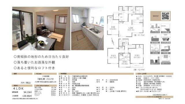 【仲介手数料0円】千葉市稲毛区宮野木町リフォーム戸建｜1,899万円