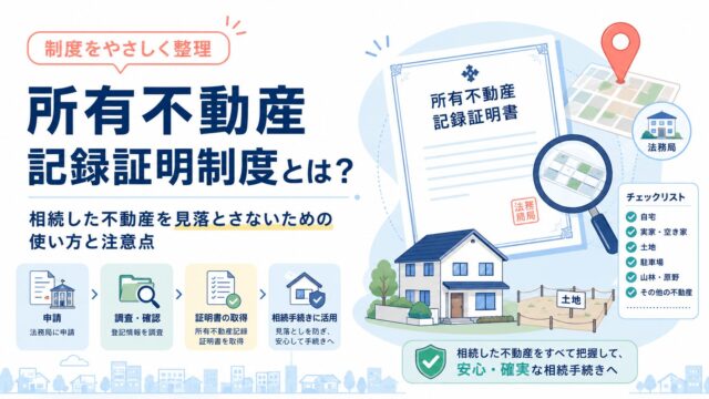 所有不動産記録証明制度とは？相続した不動産を見落とさないための使い方と注意点