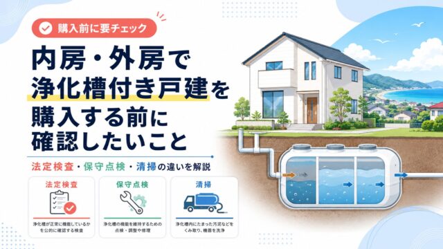 内房・外房で浄化槽付き戸建を購入する前に確認したいこと｜法定検査・保守点検・清掃の違いを解説