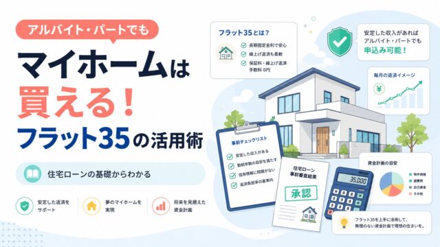 アルバイト・パートでもマイホームは買える！フラット35の活用術