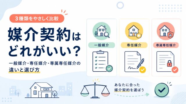 媒介契約はどれがいい？一般媒介・専任媒介・専属専任媒介の違いと選び方