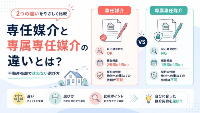 専任媒介と専属専任媒介の違いとは？不動産売却で迷わない選び方