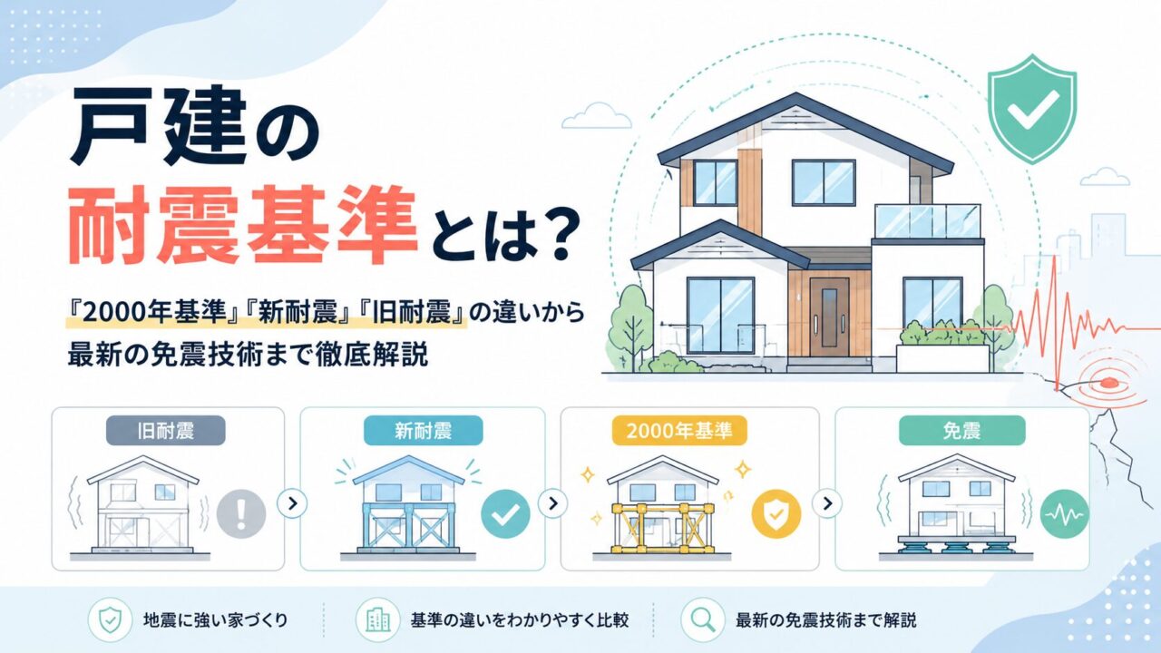 戸建の耐震基準とは？「2000年基準」「新耐震」「旧耐震」の違いから最新の免震技術まで徹底解説