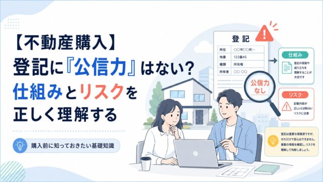 【不動産購入】登記に「公信力」はない？仕組みとリスクを正しく理解する