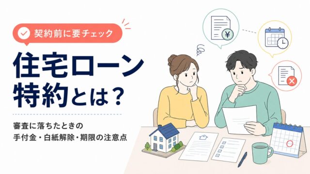 住宅ローン特約とは？審査に落ちたときの手付金・白紙解除・期限の注意点