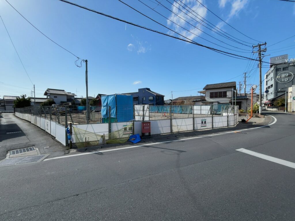 薬湯市原店の近くに賃貸アパート建設中