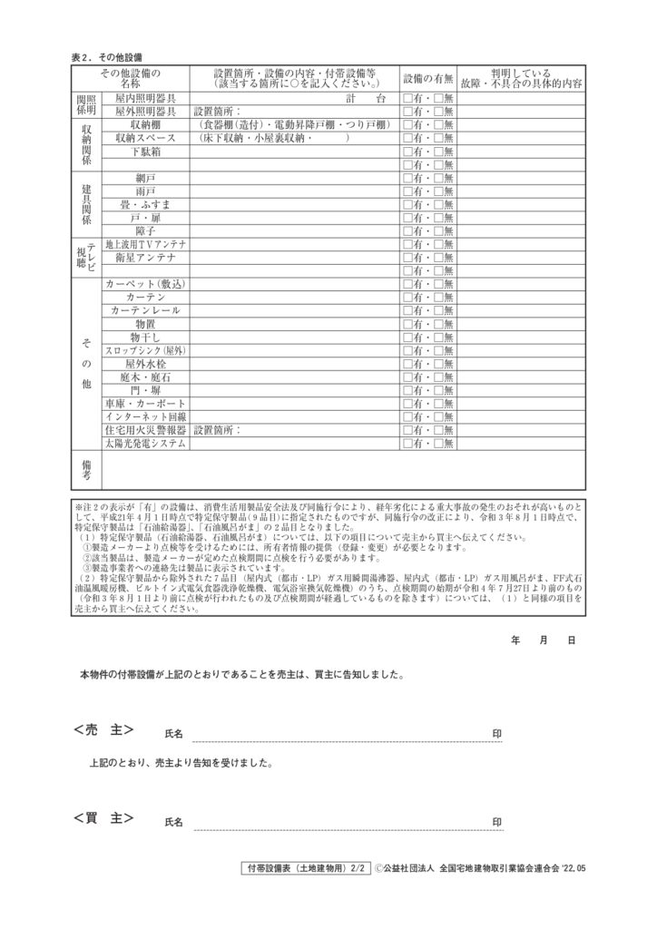 【保存版】中古戸建・中古マンション売買に必須の「付帯設備表」の見方と注意点