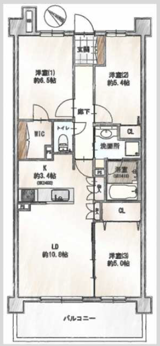 【リフォームマンション】ウエリス検見川浜レジデンス1階｜3,980万円