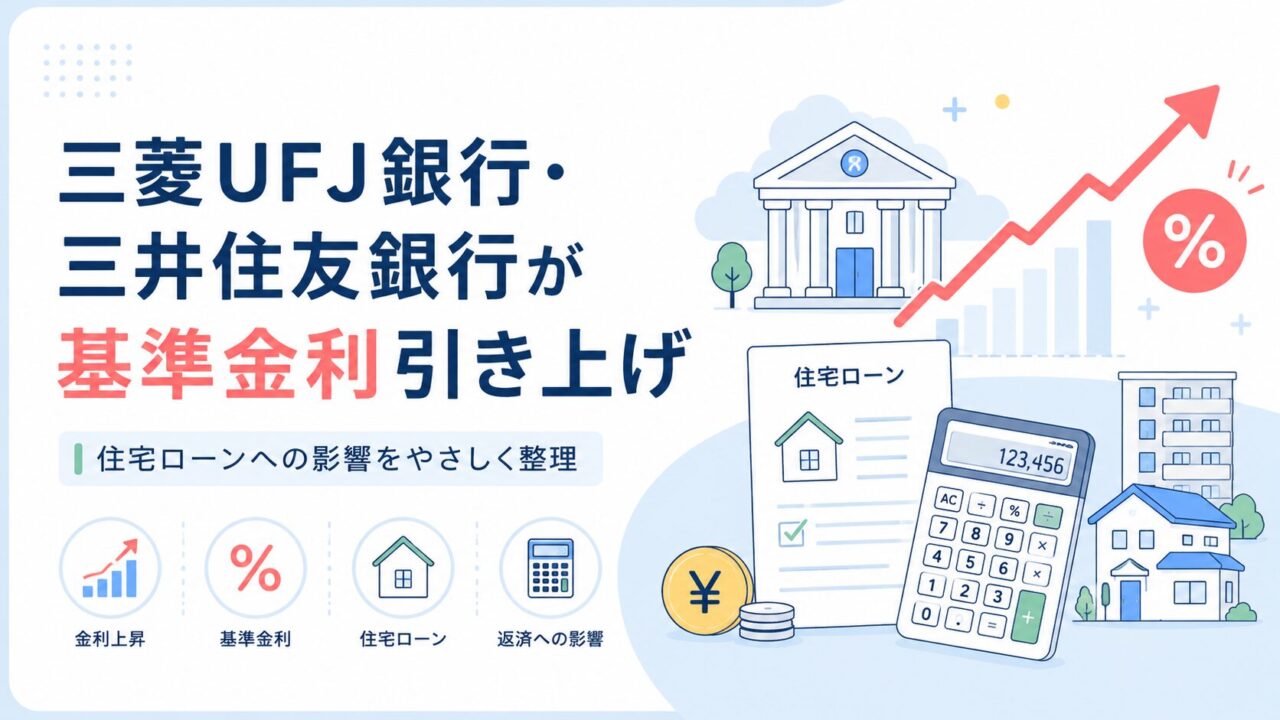 三菱UFJ銀行・三井住友銀行が基準金利引き上げ