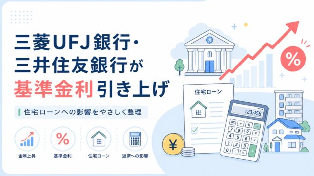 三菱UFJ銀行・三井住友銀行が基準金利引き上げ