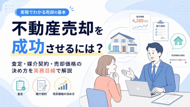 不動産売却を成功させるには？査定・媒介契約・売却価格の決め方を実務目線で解説