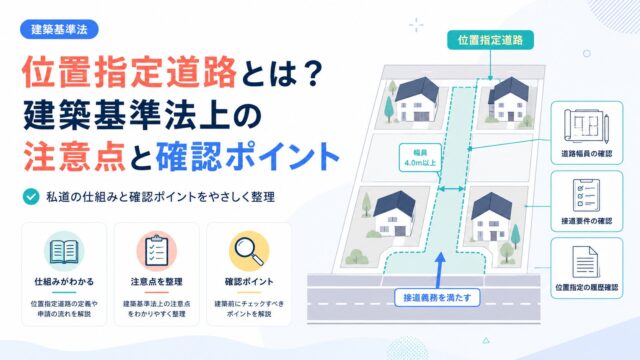 位置指定道路とは？建築基準法上の注意点と確認ポイント