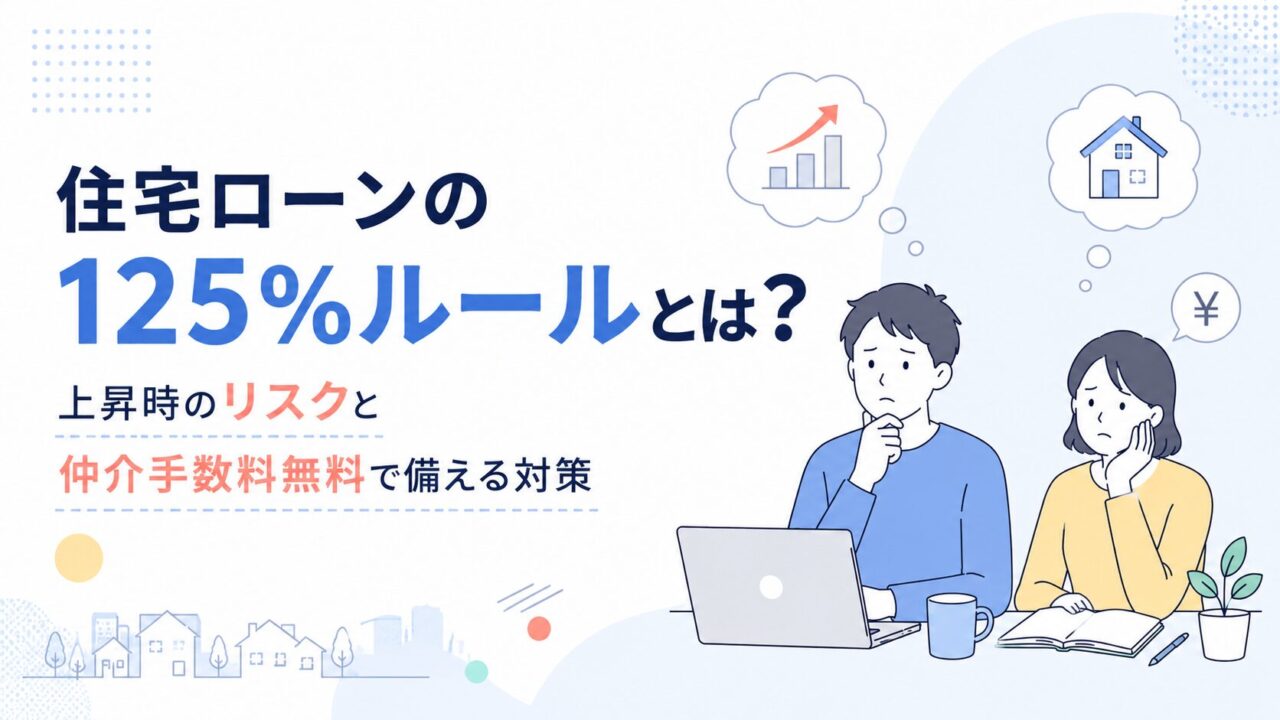 住宅ローンの125％ルールとは？上昇時のリスクと仲介手数料無料で備える対策
