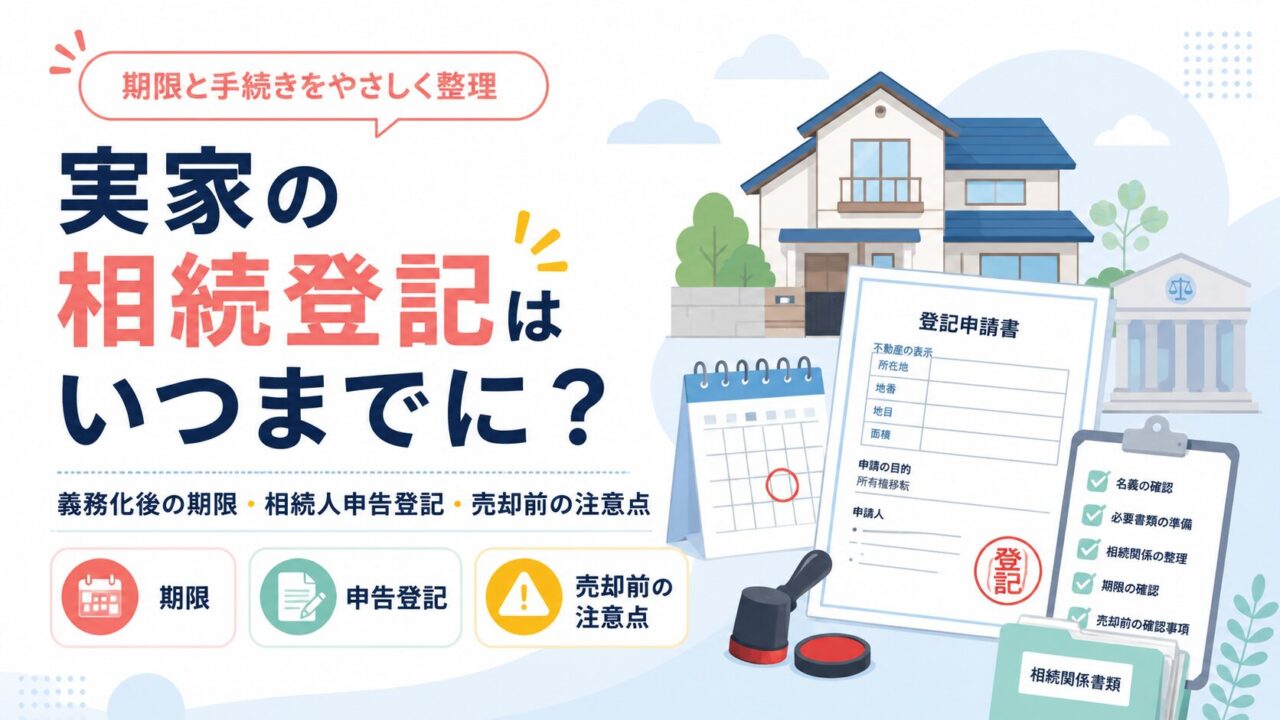 実家の相続登記はいつまでに？義務化後の期限・相続人申告登記・売却前の注意点