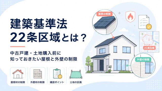 建築基準法22条区域とは？中古戸建・土地購入前に知っておきたい屋根と外壁の制限