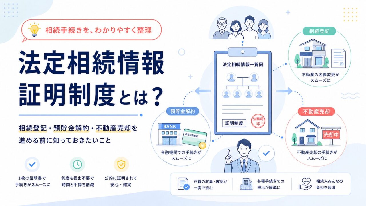 法定相続情報証明制度とは？相続登記・預貯金解約・不動産売却を進める前に知っておきたいこと