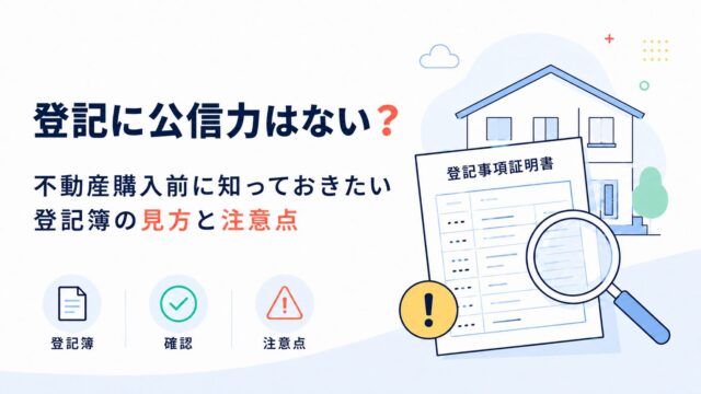 登記に公信力はない？不動産購入前に知っておきたい登記簿の見方と注意点