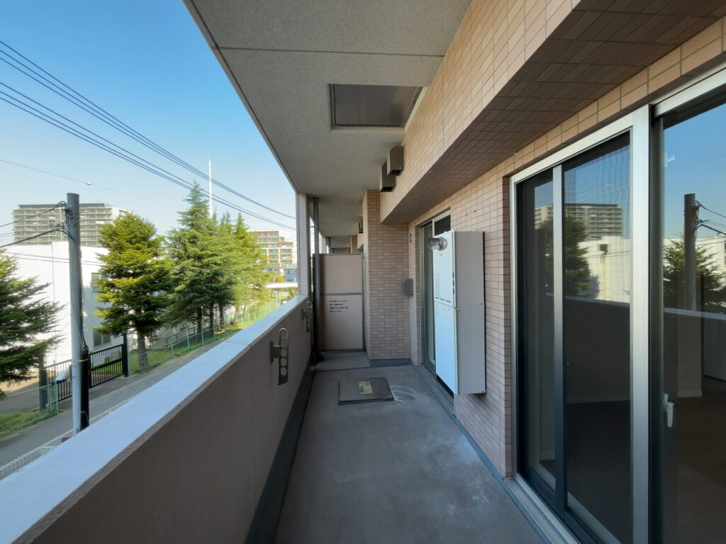 ヴェント蘇我エミネンテ・ガーデン2階のバルコニー