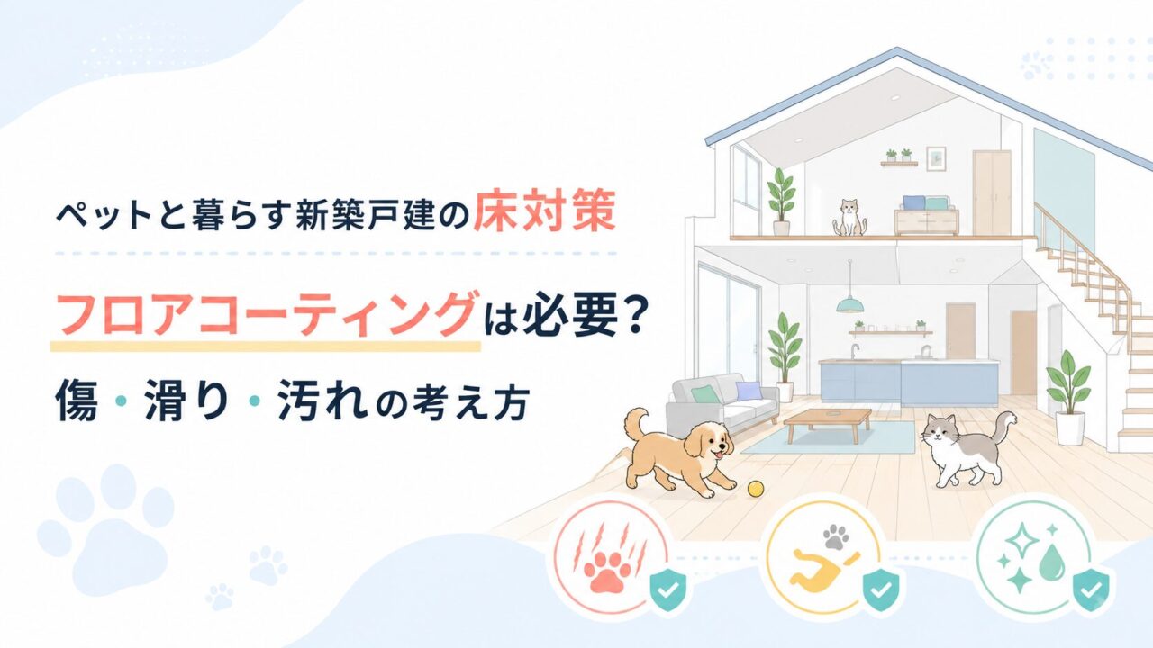 ペットと暮らす新築戸建の床対策｜フロアコーティングは必要？傷・滑り・汚れの考え方