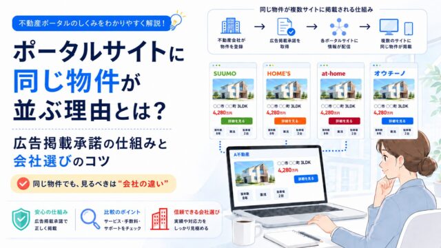 ポータルサイトに同じ物件が並ぶ理由とは？広告掲載承諾の仕組みと会社選びのコツ