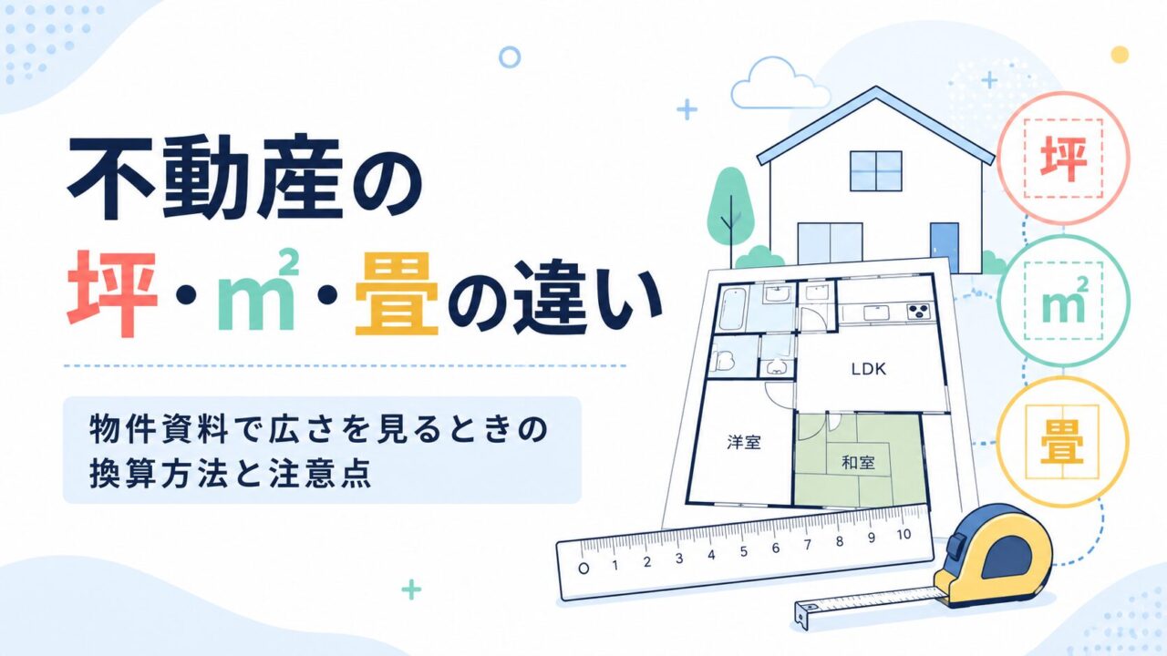 不動産の坪・㎡・畳の違い｜物件資料で広さを見るときの換算方法と注意点