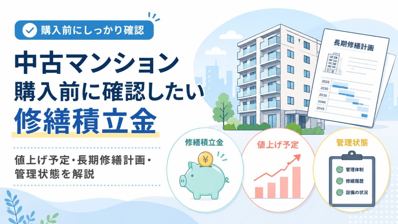 中古マンション購入前に確認したい修繕積立金｜値上げ予定・長期修繕計画・管理状態を解説