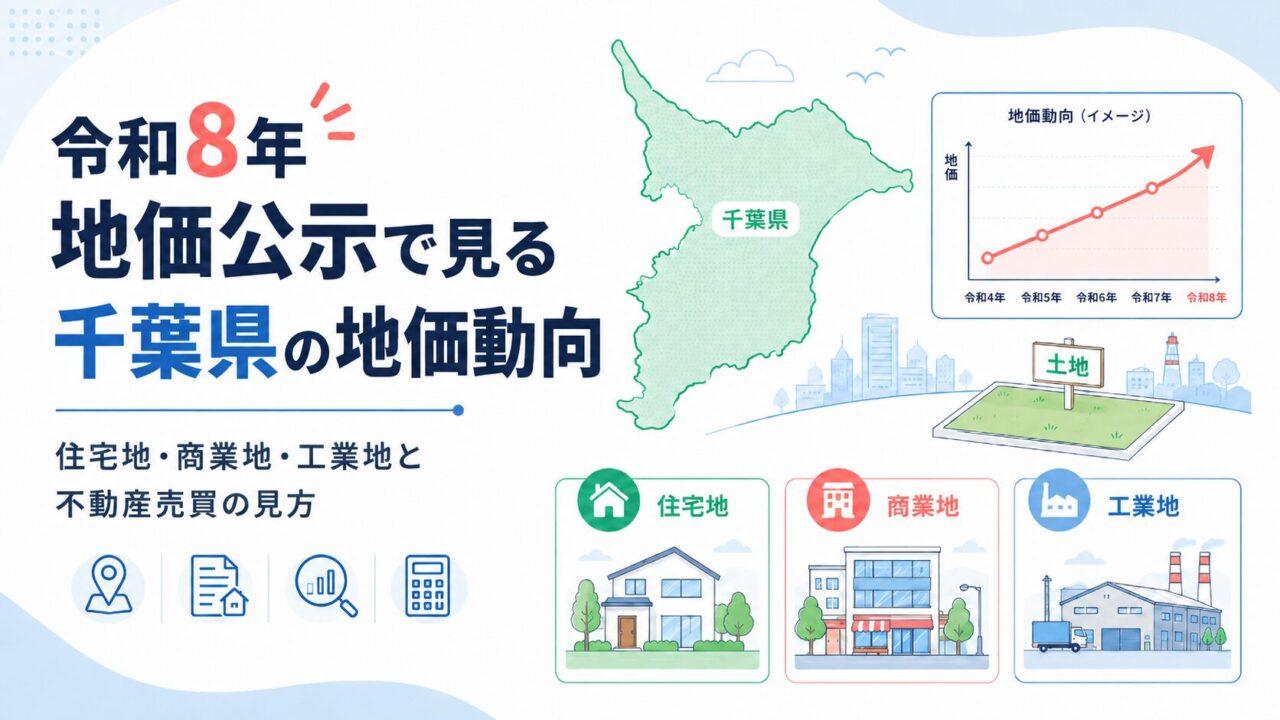 令和8年地価公示で見る千葉県の地価動向｜住宅地・商業地・工業地と不動産売買の見方