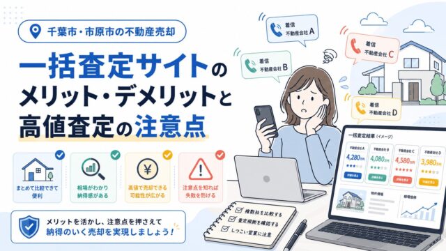 千葉市・市原市の不動産売却｜一括査定サイトのメリット・デメリットと高値査定の注意点
