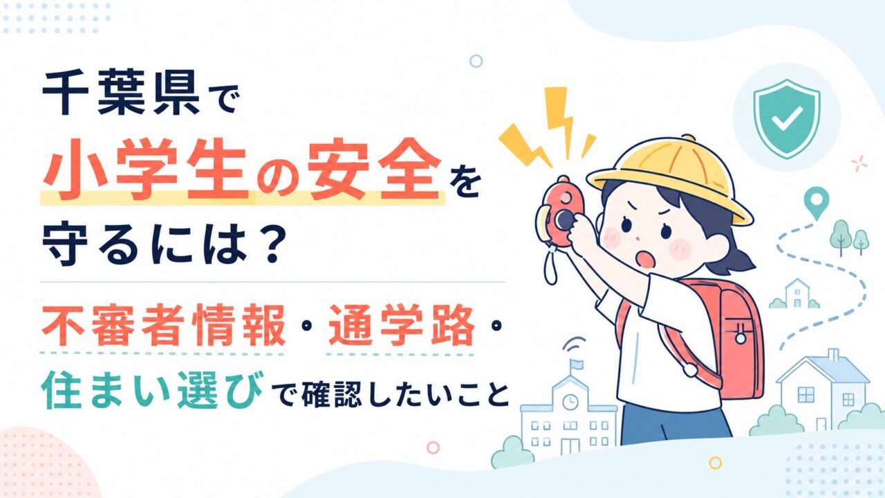 千葉県で小学生の安全を守るには？不審者情報・通学路・住まい選びで確認したいこと