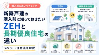 新築戸建の購入前に知っておきたいZEHと長期優良住宅の違い｜メリット・注意点を解説