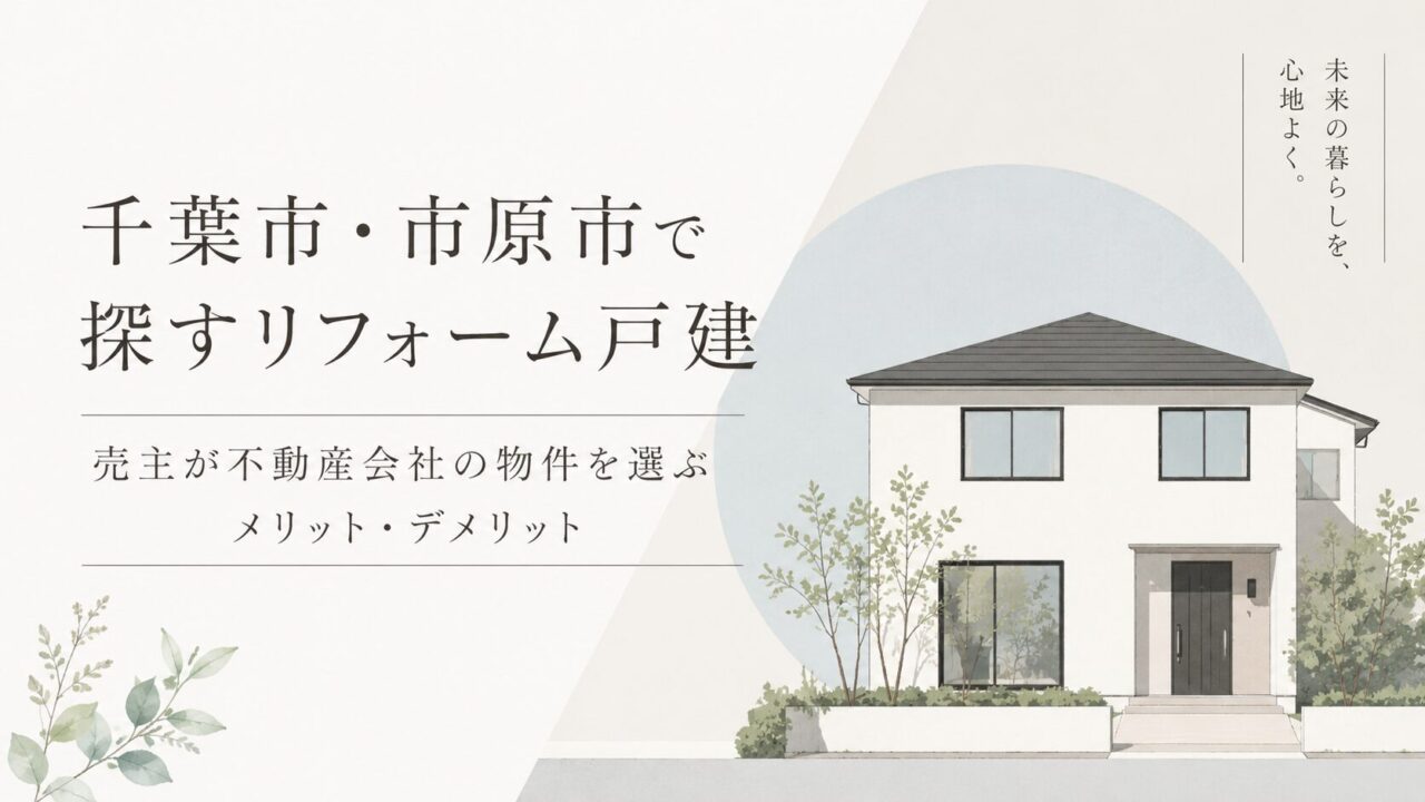 千葉市・市原市で探すリフォーム戸建｜売主が不動産会社の物件を選ぶメリット・デメリット