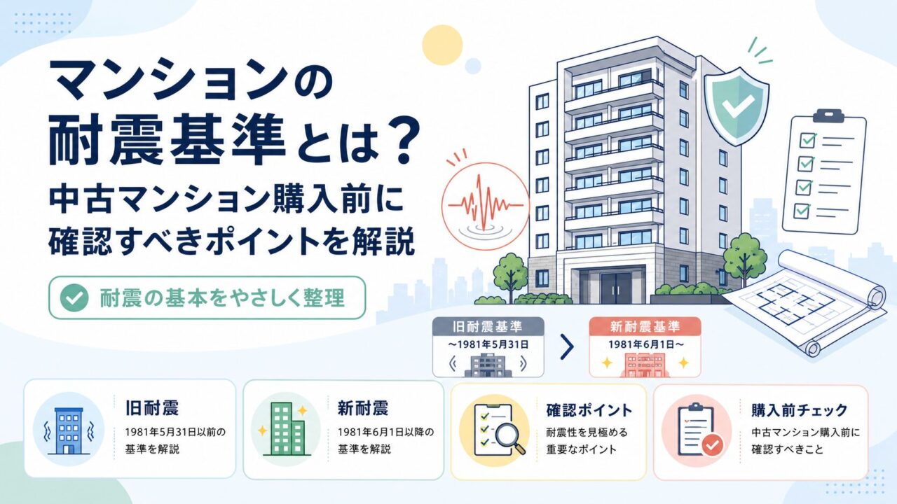 マンションの耐震基準とは？中古マンション購入前に確認すべきポイントを解説