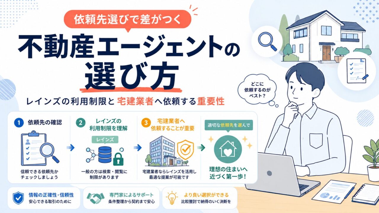 不動産エージェントの選び方｜レインズの利用制限と宅建業者へ依頼する重要性